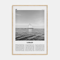 Lorain Poster Natural Wood / 8x12 in Nbourhood Travel B&W Poster