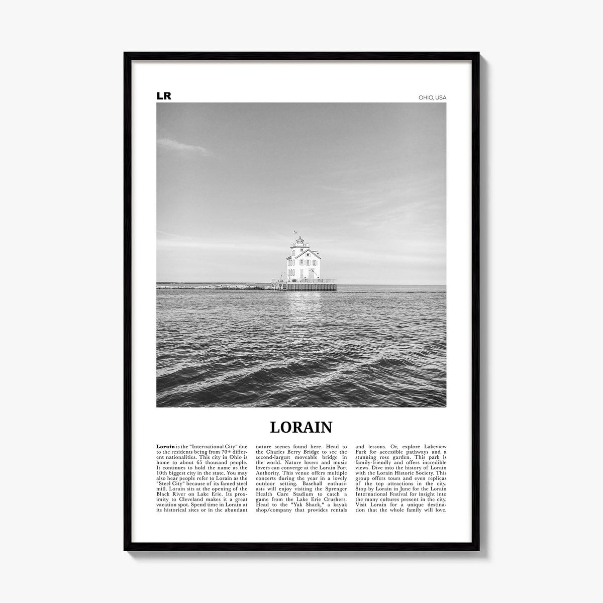 Lorain Newspaper Poster, framed poster mockup