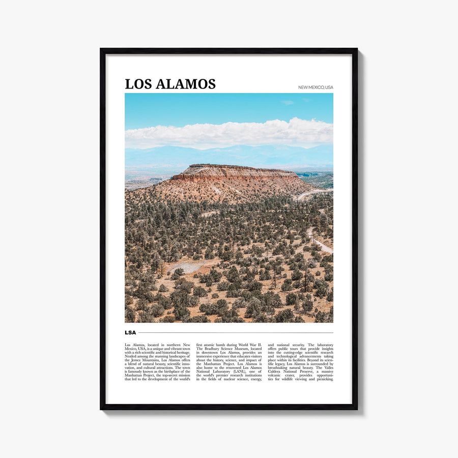 Los Alamos colorful travel poster of Chile – vertical wall art, unframed print shown in interior mockup