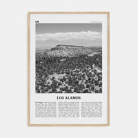 Los Alamos Poster Natural Wood / 8x12 in Nbourhood Travel B&W Poster