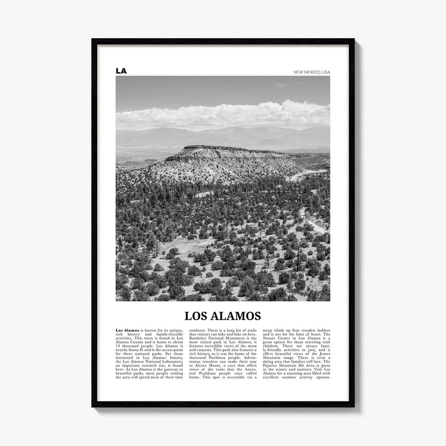 Los Alamos Newspaper Poster, framed poster mockup