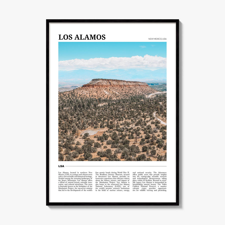 Los Alamos Travel Poster, framed poster mockup