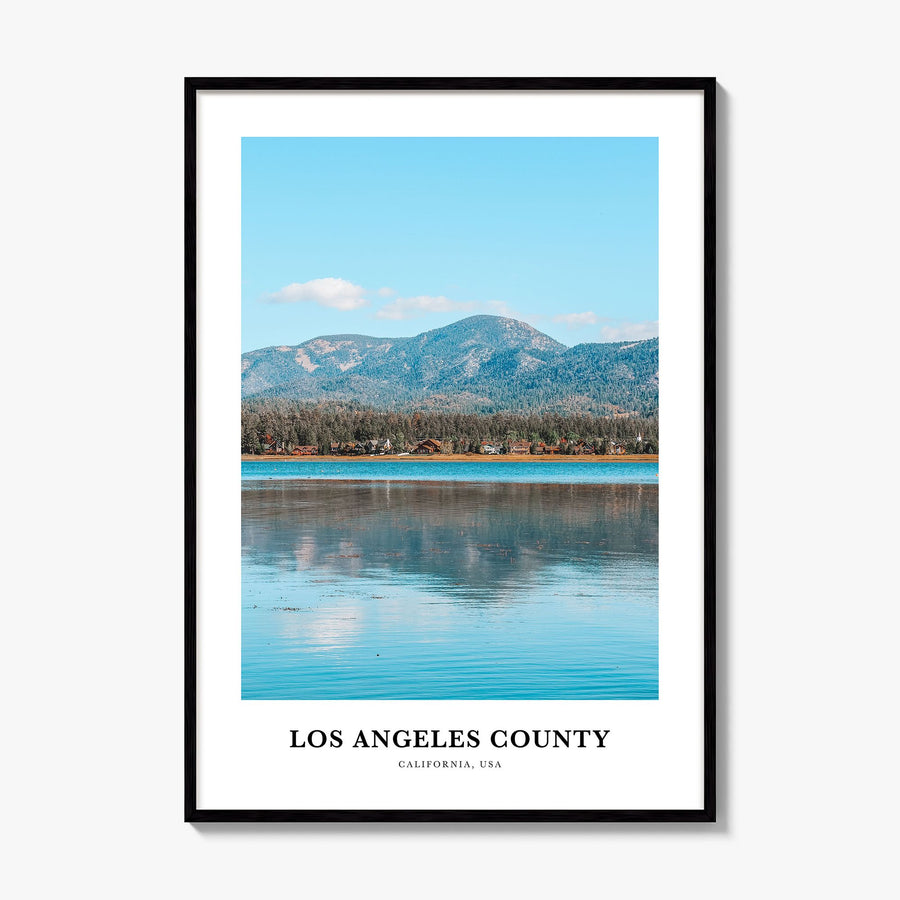 Los Angeles County Classic Poster, framed poster mockup