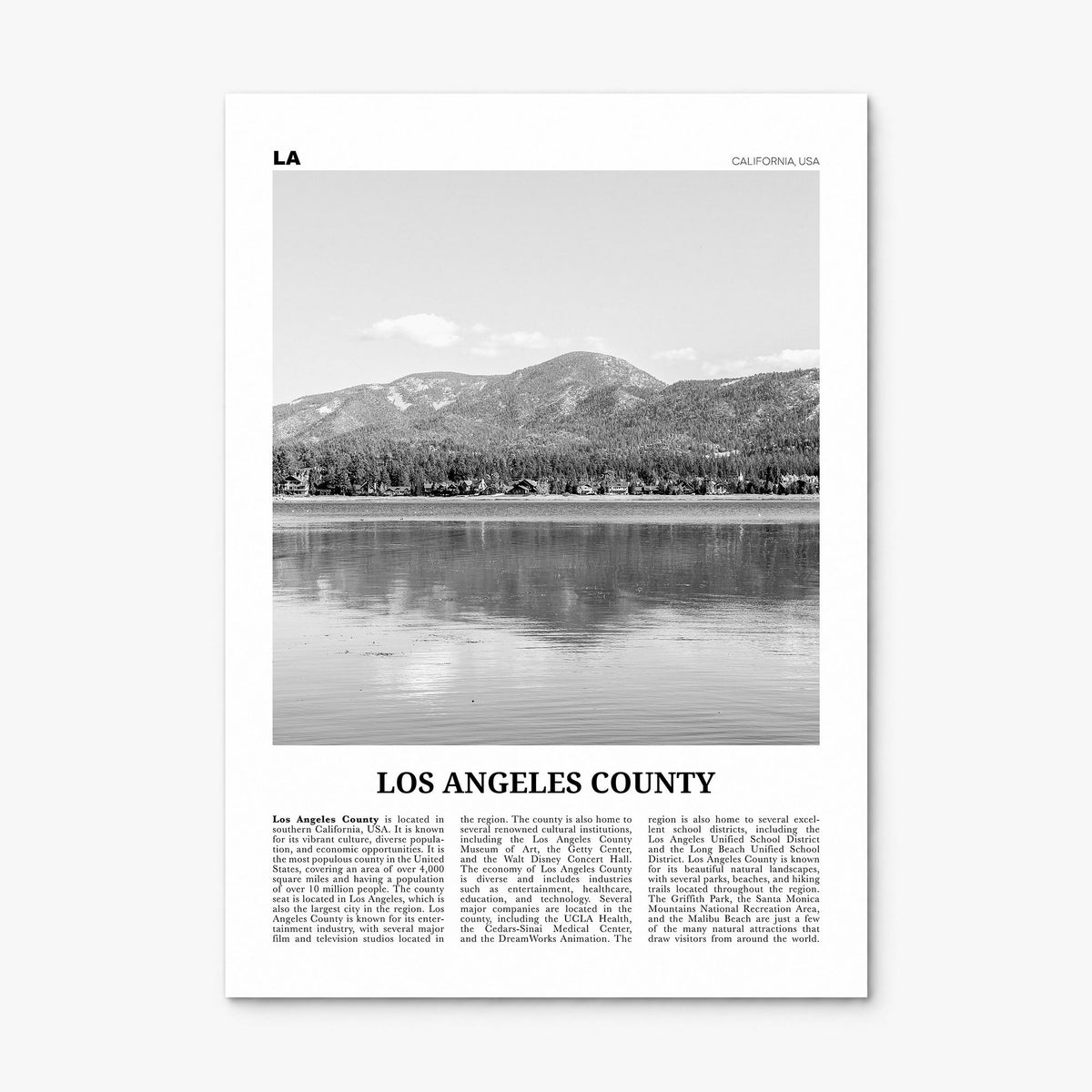 Los Angeles County Newspaper Poster, print only (unframed)