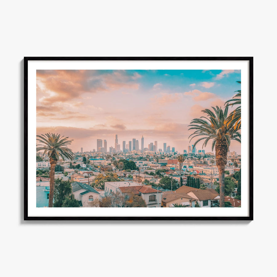 Los Angeles Photo Poster, framed poster mockup, white border