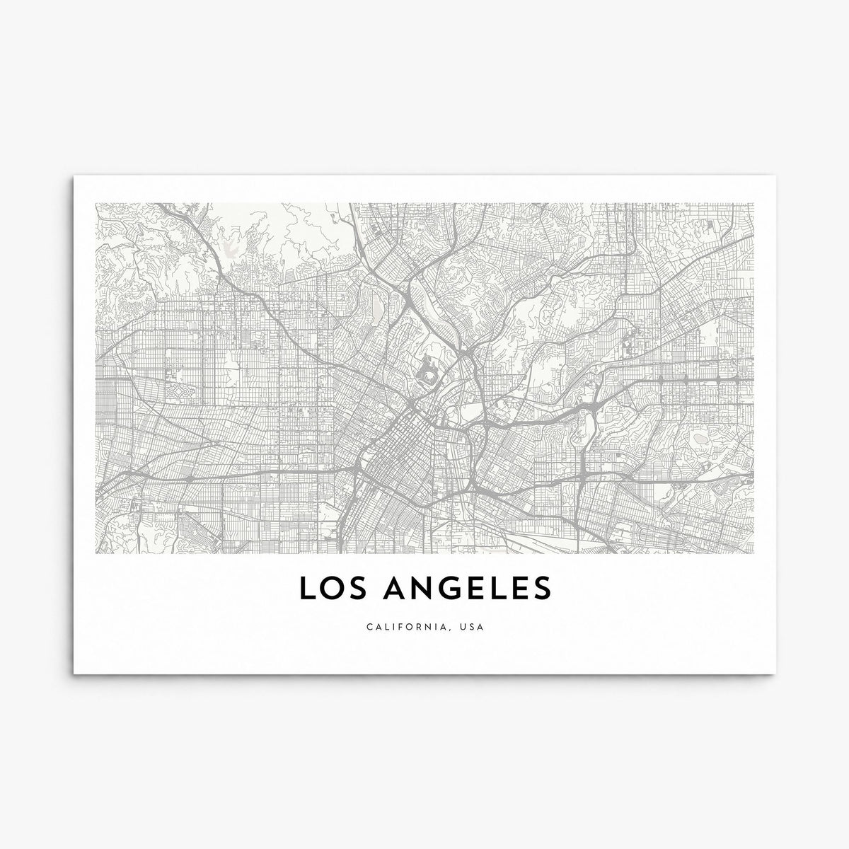 Los Angeles Map Poster, print only (unframed)