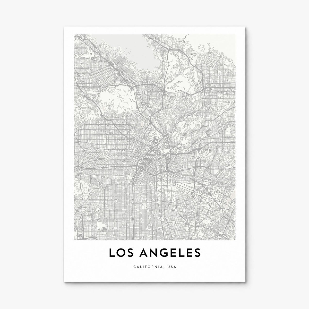 Los Angeles Map Poster, print only (unframed)