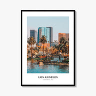 Los Angeles no. 1 colorful classic poster of California, USA – vertical wall art, unframed print shown in interior mockup