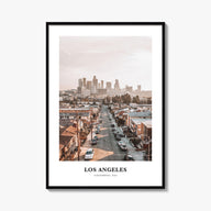 Los Angeles no. 2 colorful classic poster of California, USA – vertical wall art, unframed print shown in interior mockup