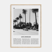 Los Angeles No 2 Poster Natural Wood / 8x12 in Nbourhood Travel B&W Poster