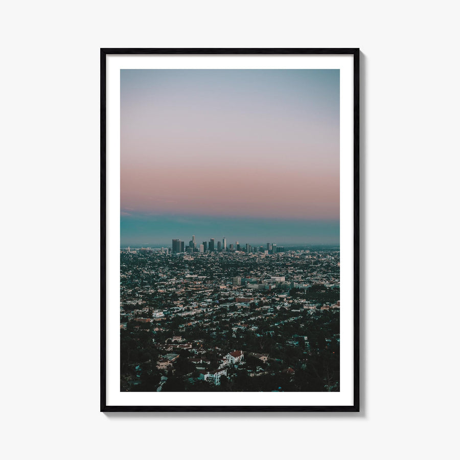 Los Angeles no. 4 colorful photo poster of California, USA – vertical wall art, unframed print shown in interior mockup