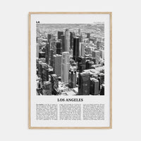 Los Angeles No 5 Poster Natural Wood / 8x12 in Nbourhood Travel B&W Poster