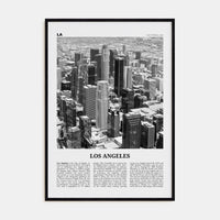 Los Angeles No 5 Poster Black Wood / 8x12 in Nbourhood Travel B&W Poster