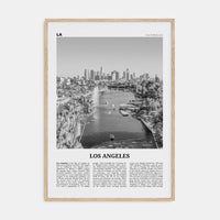 Los Angeles No 6 Poster Natural Wood / 8x12 in Nbourhood Travel B&W Poster