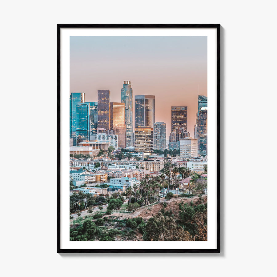 Los Angeles Photo No 5 Poster, framed poster mockup, white border