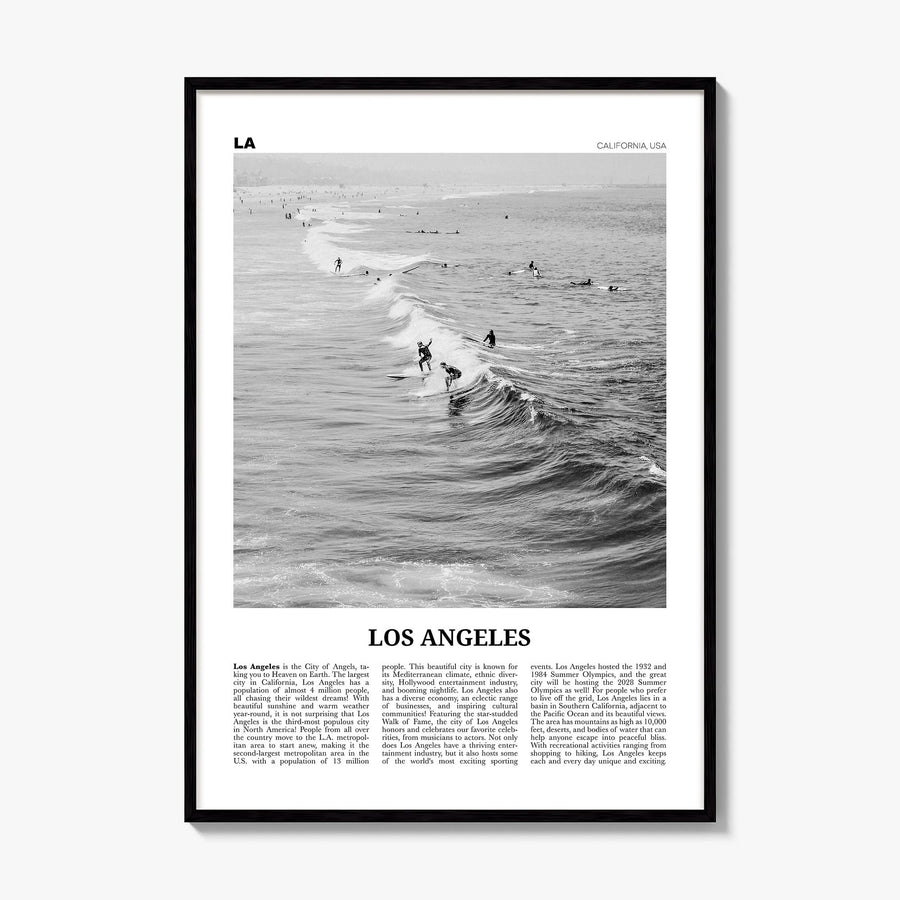 Los Angeles Newspaper No 3 Poster, framed poster mockup