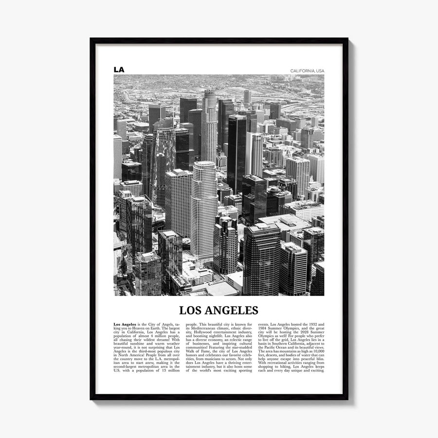 Los Angeles Newspaper No 5 Poster, framed poster mockup