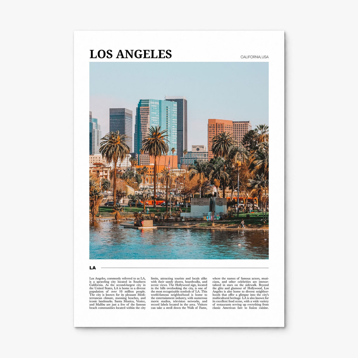 Los Angeles Travel No 1 Poster, print only (unframed)