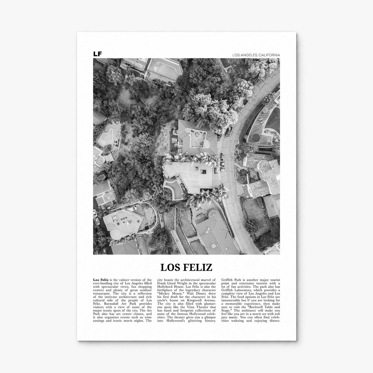 Los Feliz Newspaper Poster, print only (unframed)
