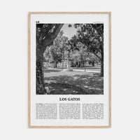 Los Gatos Poster Natural Wood / 8x12 in Nbourhood Travel B&W Poster