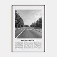 Loudoun County Poster None / 8x12 in Nbourhood Travel B&W Poster