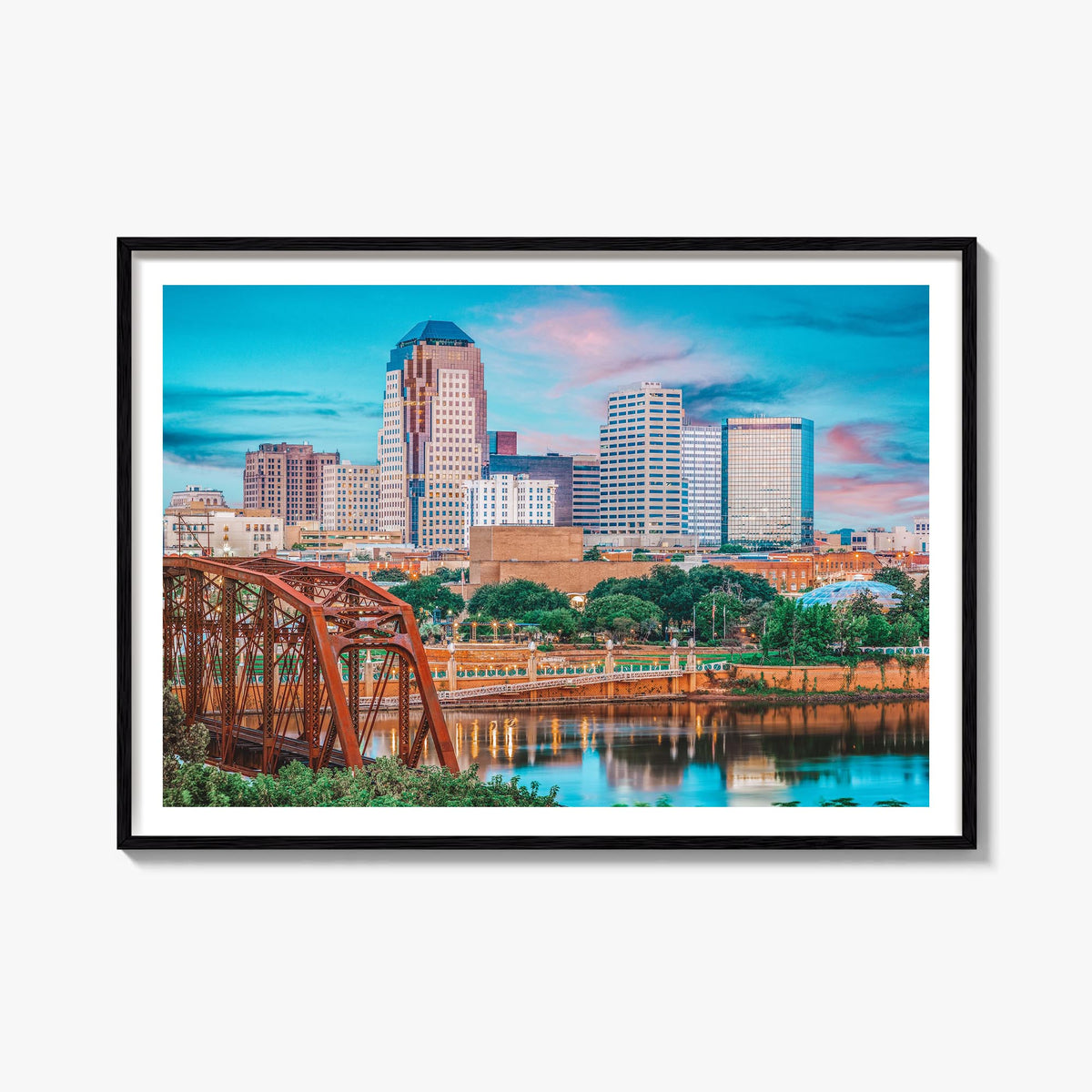 Louisiana colorful photo poster of United States – horizontal wall art, unframed print shown in interior mockup