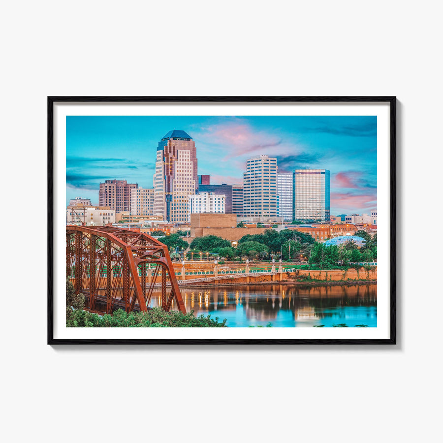 Louisiana colorful photo poster of United States – horizontal wall art, unframed print shown in interior mockup