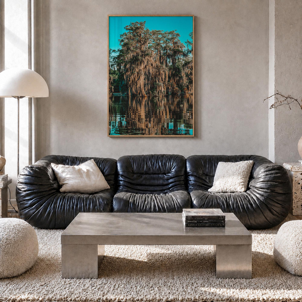 Louisiana no. 1 colorful photo poster of United States – vertical wall art in natural wood frame, hanging on wall
