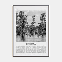 Louisiana No 1 Poster None / 8x12 in Nbourhood Travel B&W Poster