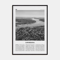 Louisiana No 2 Poster Black Wood / 8x12 in Nbourhood Travel B&W Poster