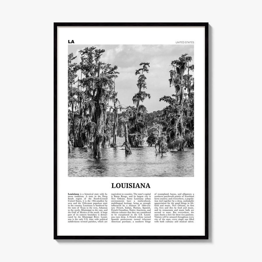 Louisiana Newspaper No 1 Poster, framed poster mockup