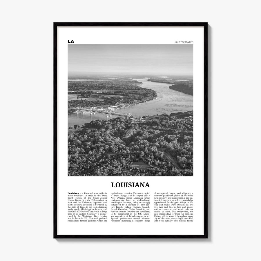 Louisiana Newspaper No 2 Poster, framed poster mockup
