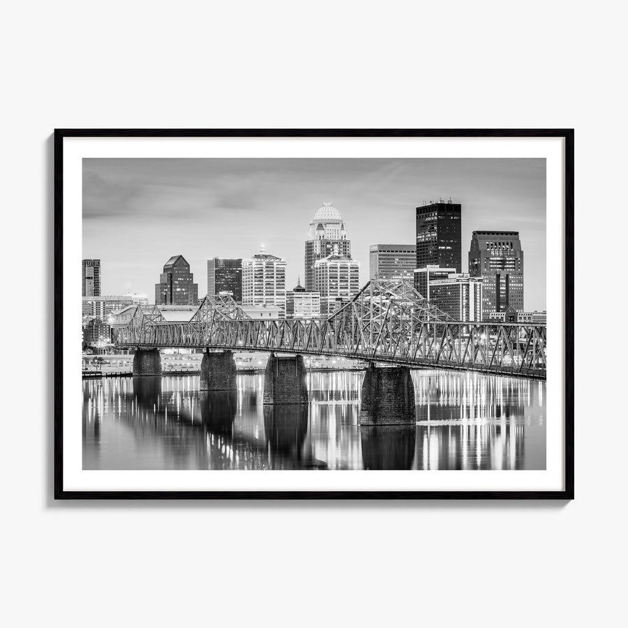 Louisville Photo Poster, framed poster mockup, white border