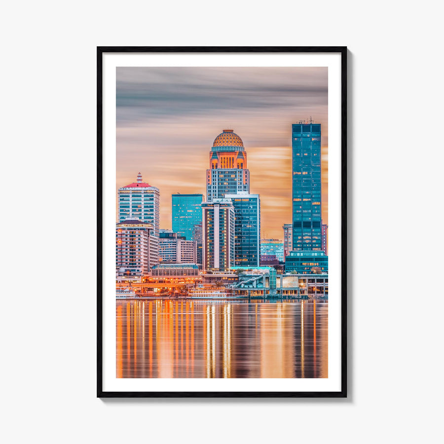 Louisville no. 1 colorful photo poster of Kentucky, USA – vertical wall art, unframed print shown in interior mockup