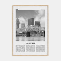 Louisville No 1 Poster Natural Wood / 8x12 in Nbourhood Travel B&W Poster