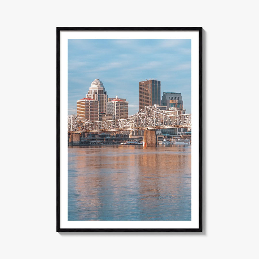 Louisville no. 2 colorful photo poster of Kentucky, USA – vertical wall art, unframed print shown in interior mockup