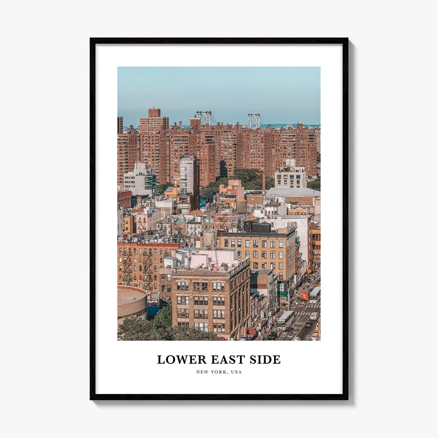 Lower East Side Classic Poster, framed poster mockup
