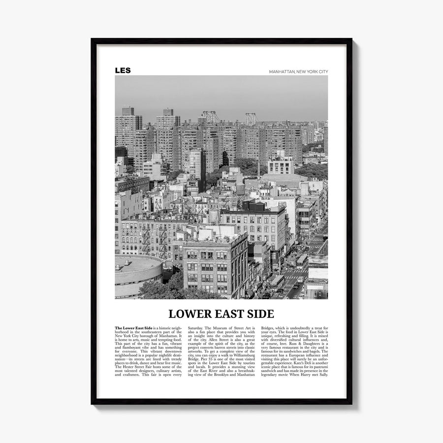 Lower East Side Newspaper Poster, framed poster mockup