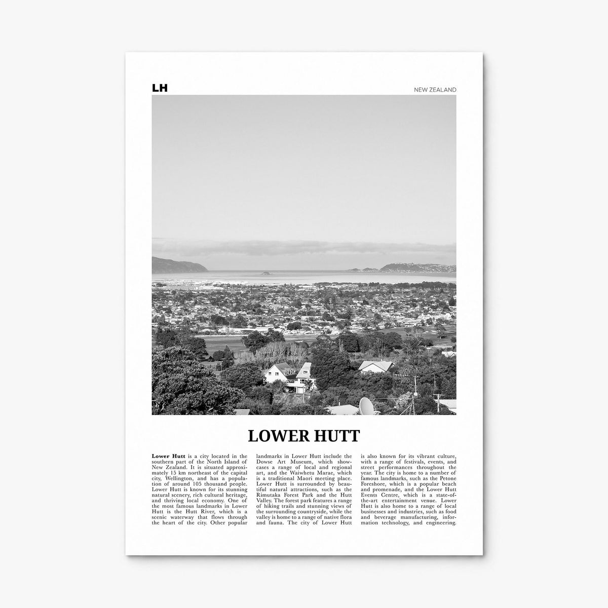 Lower Hutt Newspaper Poster, print only (unframed)