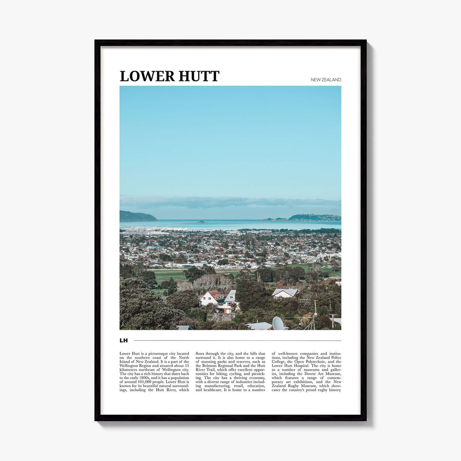 Lower Hutt Travel Poster, framed poster mockup