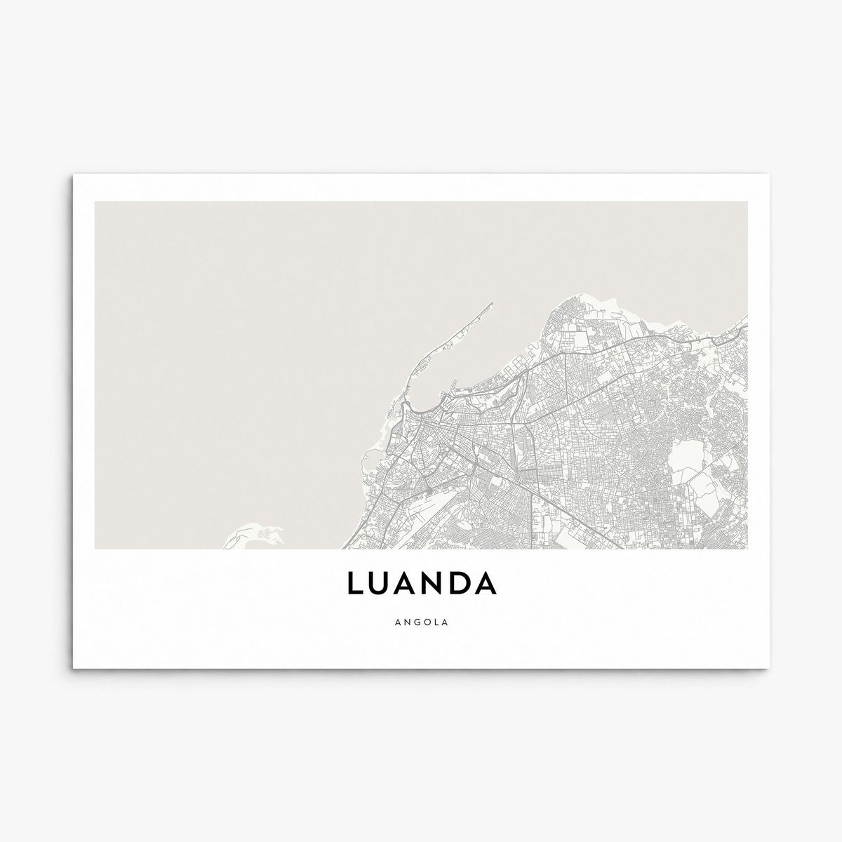 Luanda Map Poster, print only (unframed)