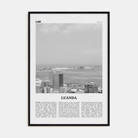 Luanda Poster Black Wood / 8x12 in Nbourhood Travel B&W Poster