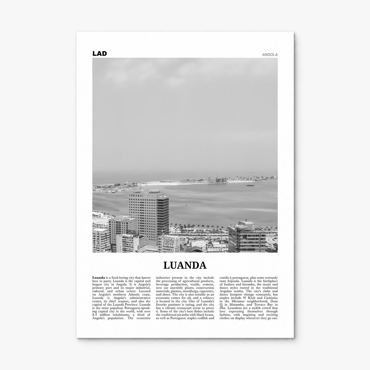 Luanda Newspaper Poster, print only (unframed)