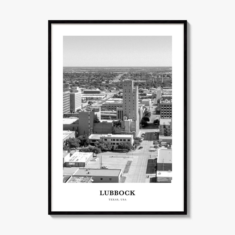 Lubbock Classic Poster, framed poster mockup