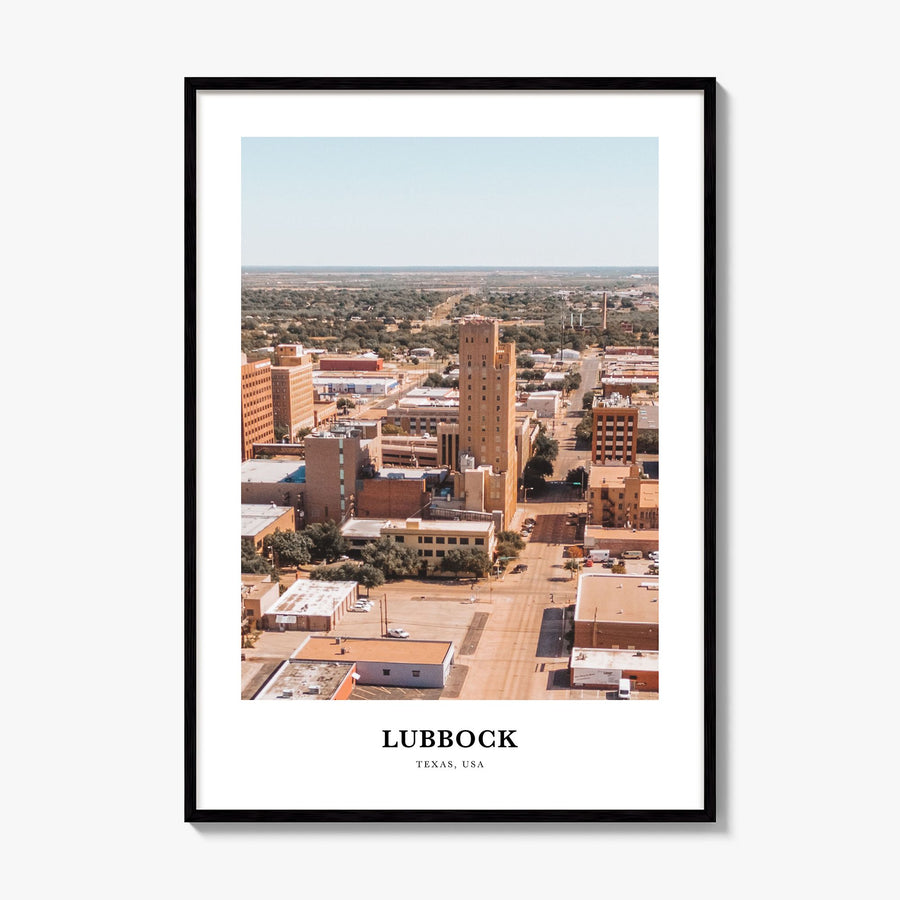 Lubbock Classic Poster, framed poster mockup