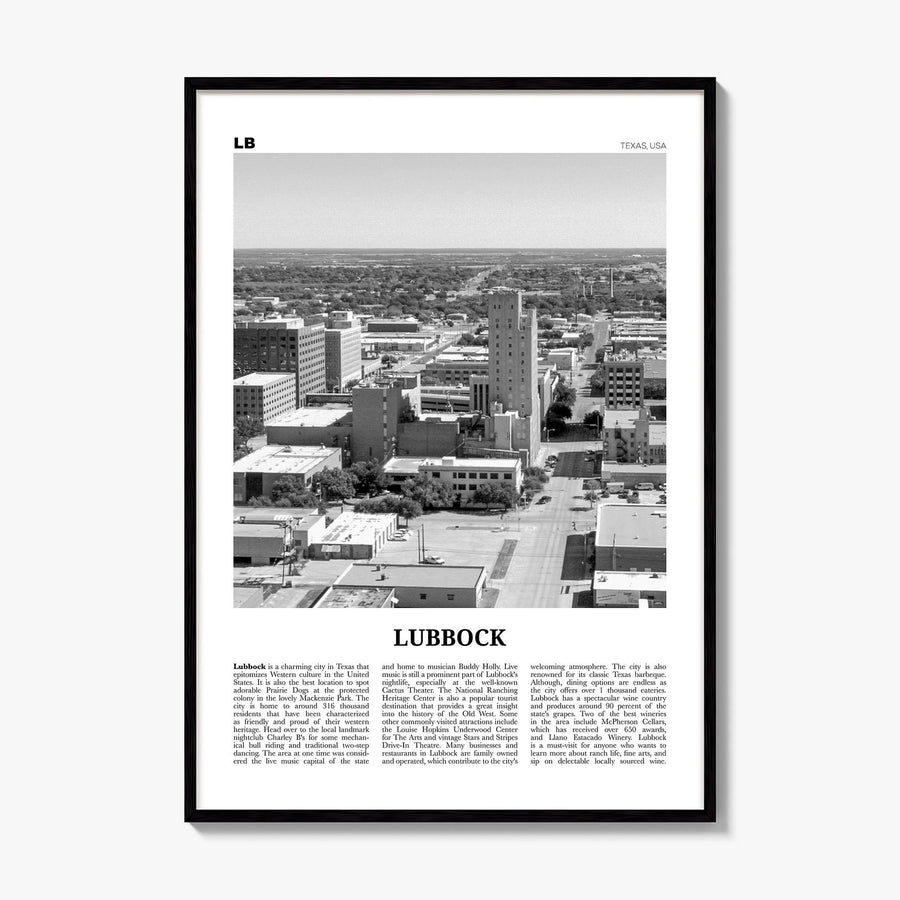 Lubbock Newspaper Poster, framed poster mockup