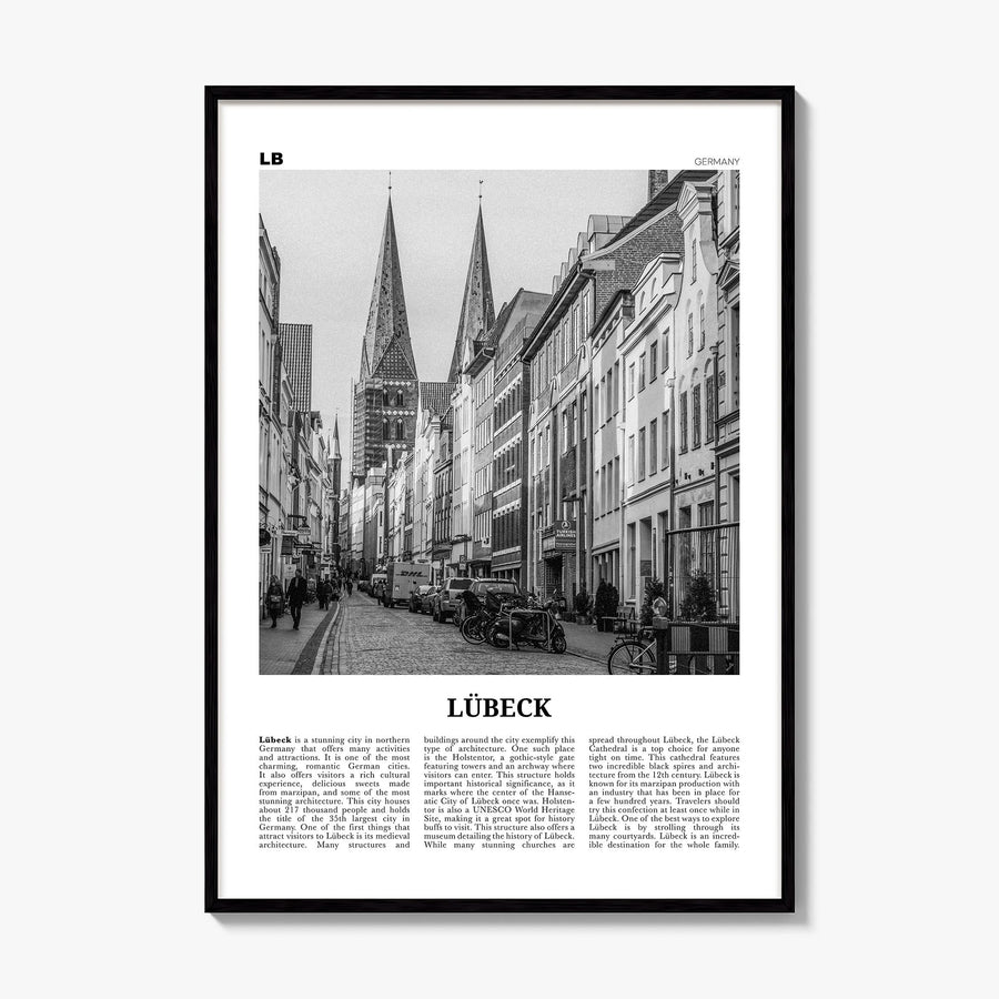 Lübeck Newspaper Poster, framed poster mockup