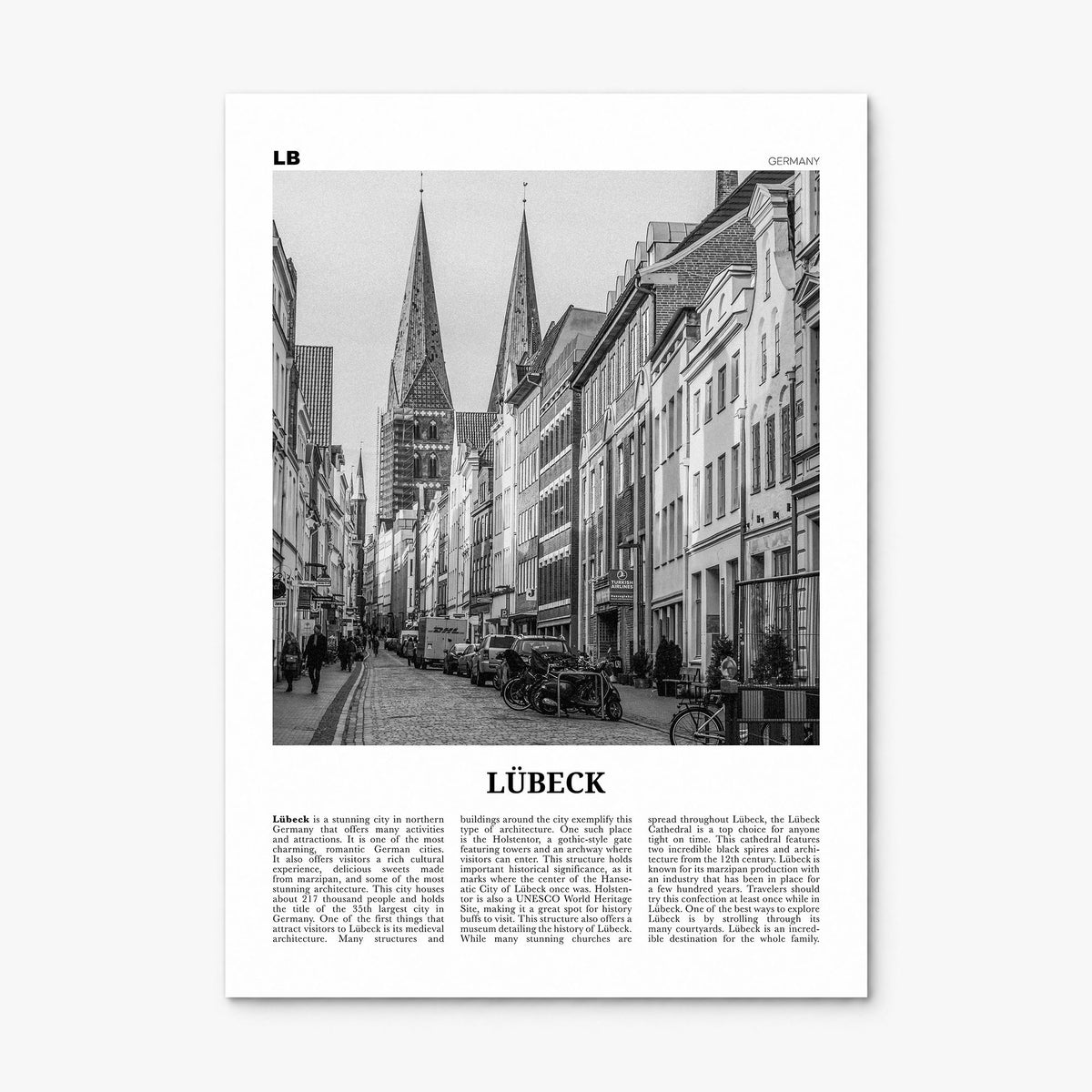 Lübeck Newspaper Poster, print only (unframed)
