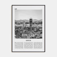 Lucca Poster None / 8x12 in Nbourhood Travel B&W Poster