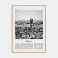 Lucca Poster Natural Wood / 8x12 in Nbourhood Travel B&W Poster